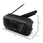 FM nødradio sort dimensioner